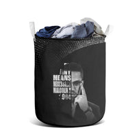 Malcolm X El-Hajj Malik El-Shabazz Laundry Basket By Any Means Necessary - Wonder Print Shop