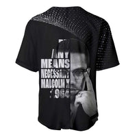 Malcolm X El-Hajj Malik El-Shabazz Baseball Jersey By Any Means Necessary - Wonder Print Shop