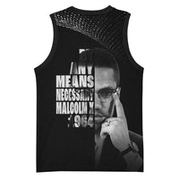 Malcolm X El-Hajj Malik El-Shabazz Basketball Jersey By Any Means Necessary - Wonder Print Shop