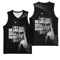 Malcolm X El-Hajj Malik El-Shabazz Basketball Jersey By Any Means Necessary - Wonder Print Shop