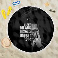 Malcolm X El-Hajj Malik El-Shabazz Beach Blanket By Any Means Necessary - Wonder Print Shop