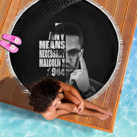 Malcolm X El-Hajj Malik El-Shabazz Beach Blanket By Any Means Necessary - Wonder Print Shop