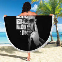 Malcolm X El-Hajj Malik El-Shabazz Beach Blanket By Any Means Necessary - Wonder Print Shop