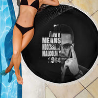 Malcolm X El-Hajj Malik El-Shabazz Beach Blanket By Any Means Necessary - Wonder Print Shop
