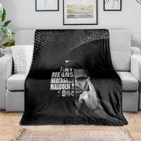 Malcolm X El-Hajj Malik El-Shabazz Blanket By Any Means Necessary - Wonder Print Shop