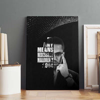 Malcolm X El-Hajj Malik El-Shabazz Canvas Wall Art By Any Means Necessary - Wonder Print Shop