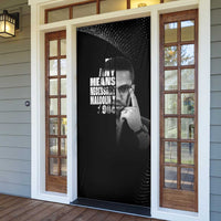 Malcolm X El-Hajj Malik El-Shabazz Door Cover By Any Means Necessary - Wonder Print Shop