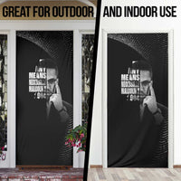 Malcolm X El-Hajj Malik El-Shabazz Door Cover By Any Means Necessary - Wonder Print Shop