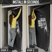 Malcolm X El-Hajj Malik El-Shabazz Door Cover By Any Means Necessary - Wonder Print Shop