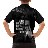 Malcolm X El-Hajj Malik El-Shabazz Family Matching Long Sleeve Bodycon Dress and Hawaiian Shirt By Any Means Necessary - Wonder Print Shop