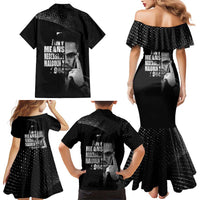 Malcolm X El-Hajj Malik El-Shabazz Family Matching Mermaid Dress and Hawaiian Shirt By Any Means Necessary - Wonder Print Shop