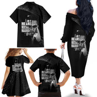 Malcolm X El-Hajj Malik El-Shabazz Family Matching Off The Shoulder Long Sleeve Dress and Hawaiian Shirt By Any Means Necessary - Wonder Print Shop