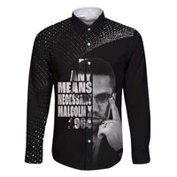 Malcolm X El-Hajj Malik El-Shabazz Family Matching Off The Shoulder Long Sleeve Dress and Hawaiian Shirt By Any Means Necessary - Wonder Print Shop