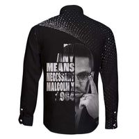 Malcolm X El-Hajj Malik El-Shabazz Family Matching Off The Shoulder Long Sleeve Dress and Hawaiian Shirt By Any Means Necessary - Wonder Print Shop