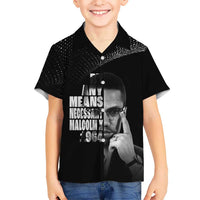 Malcolm X El-Hajj Malik El-Shabazz Family Matching Off The Shoulder Long Sleeve Dress and Hawaiian Shirt By Any Means Necessary - Wonder Print Shop