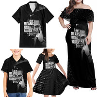 Malcolm X El-Hajj Malik El-Shabazz Family Matching Off Shoulder Maxi Dress and Hawaiian Shirt By Any Means Necessary - undefined