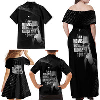 Malcolm X El-Hajj Malik El-Shabazz Family Matching Off Shoulder Maxi Dress and Hawaiian Shirt By Any Means Necessary - undefined