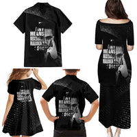 Malcolm X El-Hajj Malik El-Shabazz Family Matching Puletasi and Hawaiian Shirt By Any Means Necessary - Wonder Print Shop