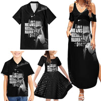 Malcolm X El-Hajj Malik El-Shabazz Family Matching Summer Maxi Dress and Hawaiian Shirt By Any Means Necessary - Wonder Print Shop