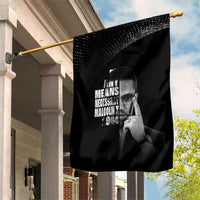Malcolm X El-Hajj Malik El-Shabazz Garden Flag By Any Means Necessary - Wonder Print Shop