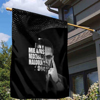 Malcolm X El-Hajj Malik El-Shabazz Garden Flag By Any Means Necessary - Wonder Print Shop