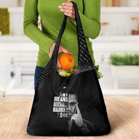 Malcolm X El-Hajj Malik El-Shabazz Grocery Bag By Any Means Necessary - Wonder Print Shop