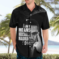 Malcolm X El-Hajj Malik El-Shabazz Hawaiian Shirt By Any Means Necessary - Wonder Print Shop