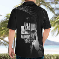 Malcolm X El-Hajj Malik El-Shabazz Hawaiian Shirt By Any Means Necessary - Wonder Print Shop