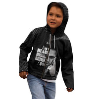Malcolm X El-Hajj Malik El-Shabazz Kid Hoodie By Any Means Necessary - Wonder Print Shop