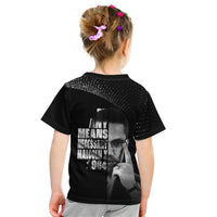 Malcolm X El-Hajj Malik El-Shabazz Kid T Shirt By Any Means Necessary - Wonder Print Shop