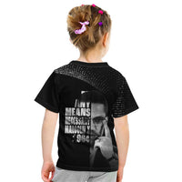 Malcolm X El-Hajj Malik El-Shabazz Kid T Shirt By Any Means Necessary - Wonder Print Shop