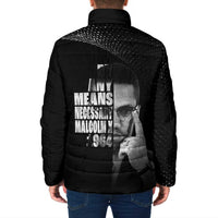 Malcolm X El-Hajj Malik El-Shabazz Padded Jacket By Any Means Necessary - Wonder Print Shop