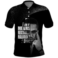 Malcolm X El-Hajj Malik El-Shabazz Polo Shirt By Any Means Necessary - undefined