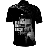 Malcolm X El-Hajj Malik El-Shabazz Polo Shirt By Any Means Necessary - undefined
