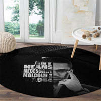 Malcolm X El-Hajj Malik El-Shabazz Round Carpet By Any Means Necessary - Wonder Print Shop