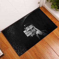 Malcolm X El-Hajj Malik El-Shabazz Rubber Doormat By Any Means Necessary - undefined