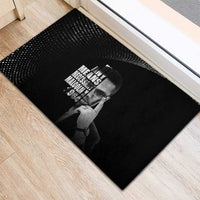 Malcolm X El-Hajj Malik El-Shabazz Rubber Doormat By Any Means Necessary - undefined