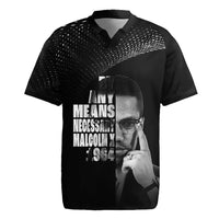 Malcolm X El-Hajj Malik El-Shabazz Rugby Jersey By Any Means Necessary - Wonder Print Shop