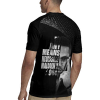 Malcolm X El-Hajj Malik El-Shabazz Rugby Jersey By Any Means Necessary - Wonder Print Shop