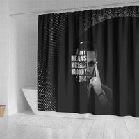 Malcolm X El-Hajj Malik El-Shabazz Shower Curtain By Any Means Necessary - Wonder Print Shop