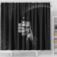 Malcolm X El-Hajj Malik El-Shabazz Shower Curtain By Any Means Necessary - Wonder Print Shop