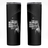 Malcolm X El-Hajj Malik El-Shabazz Skinny Tumbler By Any Means Necessary - Wonder Print Shop