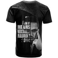 Malcolm X El-Hajj Malik El-Shabazz T Shirt By Any Means Necessary - Wonder Print Shop