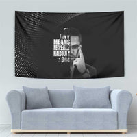 Malcolm X El-Hajj Malik El-Shabazz Tapestry By Any Means Necessary - Wonder Print Shop