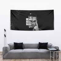 Malcolm X El-Hajj Malik El-Shabazz Tapestry By Any Means Necessary - Wonder Print Shop