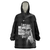 Malcolm X El-Hajj Malik El-Shabazz Wearable Blanket Hoodie By Any Means Necessary - Wonder Print Shop