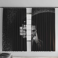 Malcolm X El-Hajj Malik El-Shabazz Window Curtain By Any Means Necessary - Wonder Print Shop