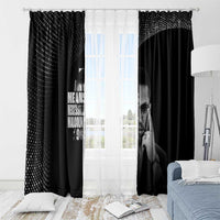 Malcolm X El-Hajj Malik El-Shabazz Window Curtain By Any Means Necessary - Wonder Print Shop