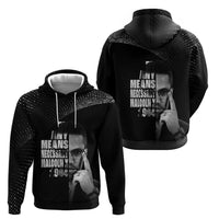 Malcolm X El-Hajj Malik El-Shabazz Zip Hoodie By Any Means Necessary - Wonder Print Shop