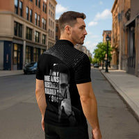 Malcolm X El-Hajj Malik El-Shabazz Zipper Polo Shirt By Any Means Necessary - Wonder Print Shop